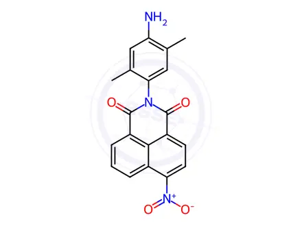 Chemical structure of 4-nitro-N-(4-amino-2,5-dimethylphenyl)-1,8-naphthalimide