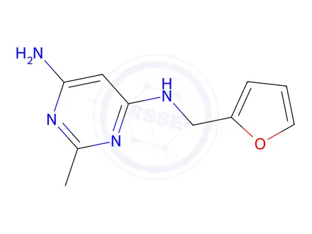 Chemical structure of n4-(furan-2-ylmethyl)-2-methylpyrimidine-4,6-diamine