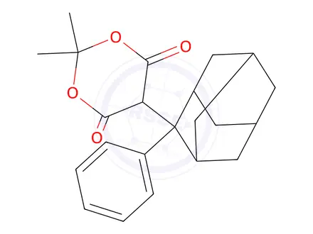 Chemical structure of 2,2-Dimethyl-5-(2-phenyl-2-adamantyl)-1,3-dioxane-4,6-dione