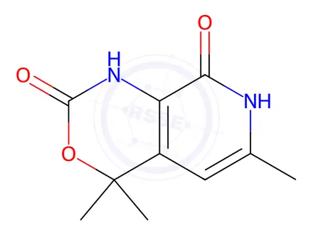 Chemical structure of 2H-Pyrido[3,4-d][1,3]oxazine-2,8(4H)-dione,1,7-dihydro-4,4,6-trimethyl-(9CI)