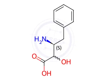 Chemical structure of (3S)-3-amino-2-hydroxy-4-phenylbutanoic acid