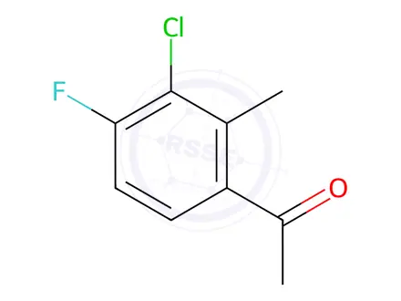 Chemical structure of Ethanone, 1-(3-chloro-4-fluoro-2-methylphenyl)-