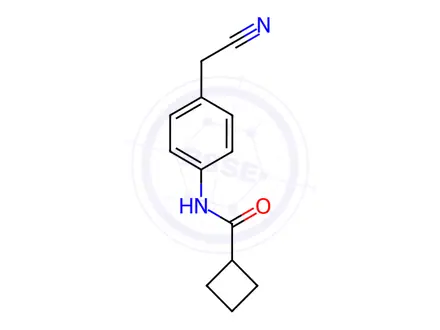 Chemical structure of N-(4-(cyanomethyl)phenyl)cyclobutanecarboxamide