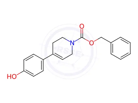 Chemical structure of benzyl 4-(4-hydroxyphenyl)-3,6-dihydropyridine-1(2H)-carboxylate