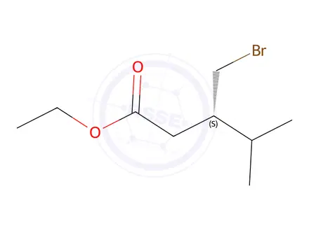 Chemical structure of Ethyl (S)-3-(bromomethyl)-4-methylpentanoate