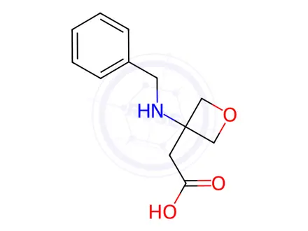 Chemical structure of 2-(3-(Benzylamino)oxetan-3-yl)acetic acid