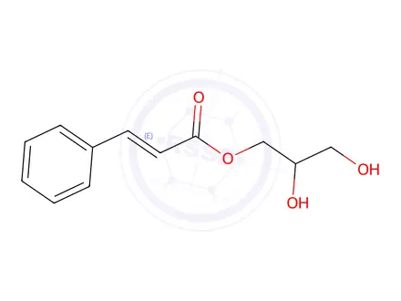 Chemical structure of 2-Propenoic acid, 3-phenyl-, 2,3-dihydroxypropyl ester, (2E)-