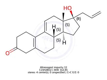 Chemical structure of Altrenogest Impurity 12