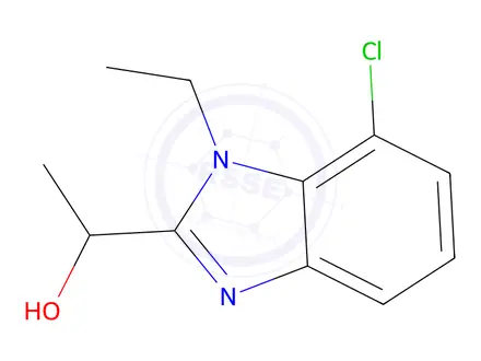 Chemical structure of 1-(7-Chloro-1-ethyl-1H-benzo[d]imidazol-2-yl)ethan-1-ol