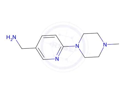 Chemical structure of (6-(4-Methylpiperazin-1-yl)pyridin-3-yl)methanaminedihydrochloride