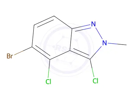 Chemical structure of 5-Bromo-3,4-dichloro-2-methyl-2H-indazole