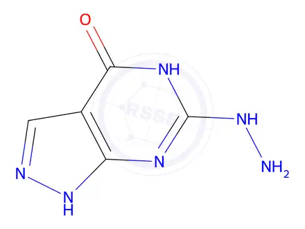 Chemical structure of 6-hydrazinyl-1H,4H,5H-pyrazolo[3,4-d]pyrimidin-4-one