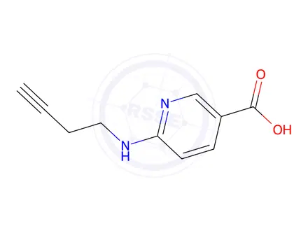 Chemical structure of 6-(But-3-yn-1-ylamino)nicotinic acid