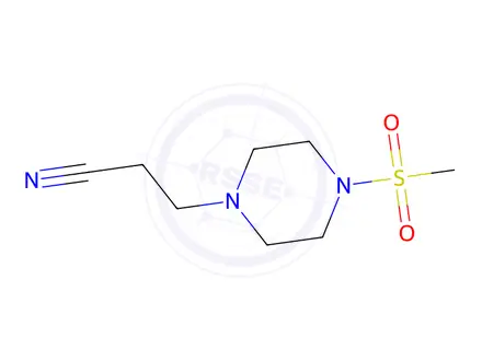 Chemical structure of 3-(4-(Methylsulfonyl)piperazin-1-yl)propanenitrile