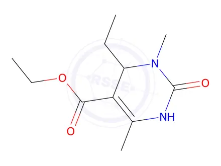 Chemical structure of Ethyl 4-ethyl-3,6-dimethyl-2-oxo-1,2,3,4-tetrahydropyrimidine-5-carboxylate