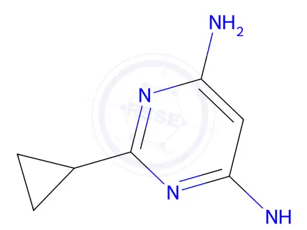 Chemical structure of 2-cyclopropyl-n4-methylpyrimidine-4,6-diamine