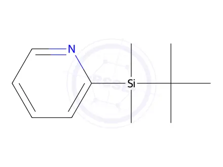 Chemical structure of Pyridine, 2-[(1,1-dimethylethyl)dimethylsilyl]-(9CI)
