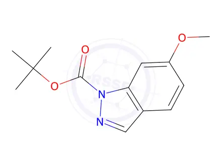 Chemical structure of tert-Butyl 6-methoxy-1H-indazole-1-carboxylate