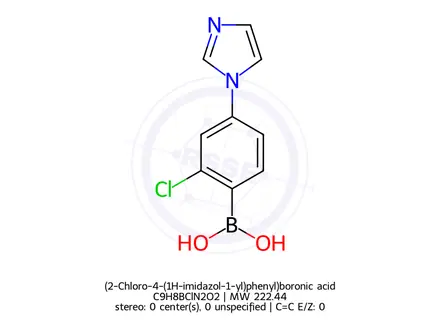 Chemical structure of (2-Chloro-4-(1H-imidazol-1-yl)phenyl)boronic acid