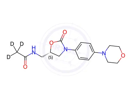 Chemical structure of Defluoro Linezolid-d3