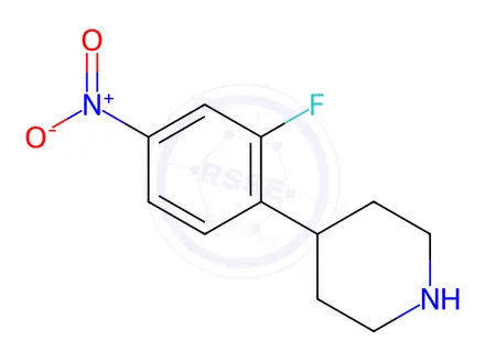 Chemical structure of 4-(2-Fluoro-4-nitrophenyl)piperidine