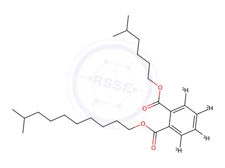 Chemical structure of 9-Methyldecyl (5-Methylhexyl) Phthalate-d4