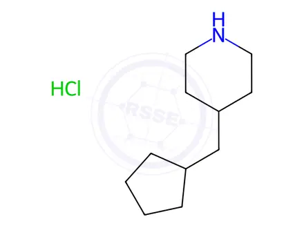 Chemical structure of 4-(Cyclopentylmethyl)piperidine Hydrochloride