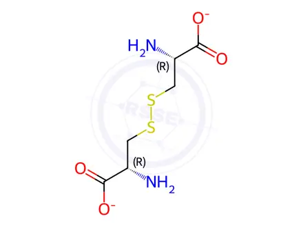 Chemical structure of Sodium (2R,2’R)-3,3’-Disulfanediylbis(2-aminopropanoate) Hydrate