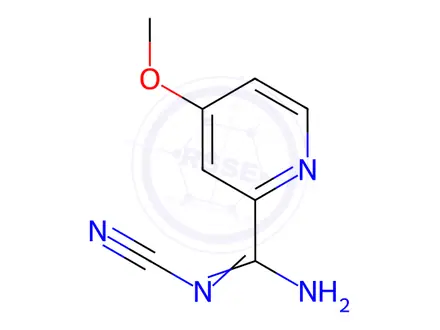 Chemical structure of N-Cyano-4-methoxy-picolinimidamide