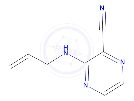 Chemical structure of 3-[(Prop-2-en-1-yl)amino]pyrazine-2-carbonitrile