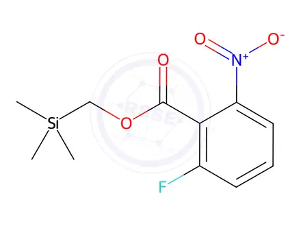 Chemical structure of 2-Fluoro-6-nitro-benzoic acid trimethylsilanylmethyl ester