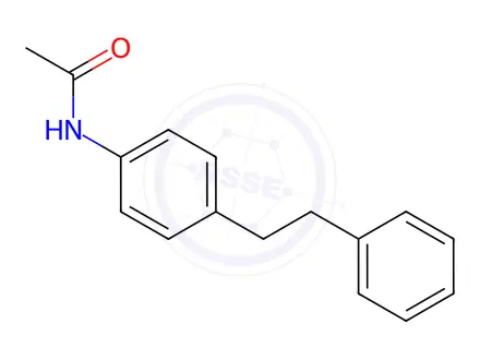 Chemical structure of p-Phenethyl-N-acetylaniline