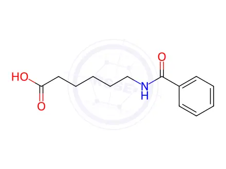 Chemical structure of 6-Benzamidohexanoic acid