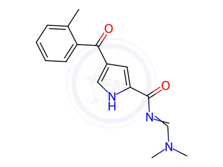 Chemical structure of N-[(1E)-(Dimethylamino)methylidene]-4-(2-methylbenzoyl)-1H-pyrrole-2-carboxamide