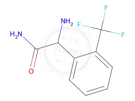 Chemical structure of 2-Amino-2-(2-(trifluoromethyl)phenyl)acetamide