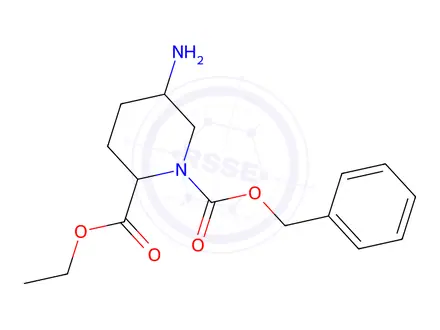 Chemical structure of 1-Benzyl 2-ethyl 5-aminopiperidine-1,2-dicarboxylate