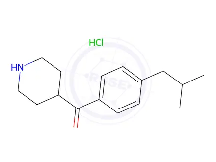 Chemical structure of (4-isobutylphenyl)(piperidin-4-yl)methanone hydrochloride