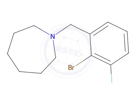 Chemical structure of 1-(2-Bromo-3-fluorobenzyl)azepane
