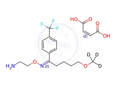 Chemical structure of (E)-Fluvoxamine-[D3] Maleate