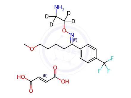 Chemical structure of (E)-Fluvoxamine-d4 Maleate