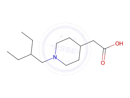 Chemical structure of 2-(1-(2-Ethylbutyl)piperidin-4-yl)acetic Acid