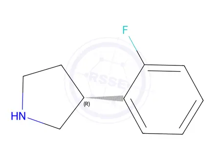 Chemical structure of (R)-3-(2-fluorophenyl)pyrrolidine