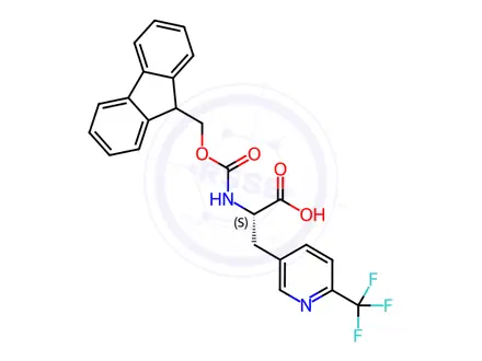 Chemical structure of Fmoc-3-(6-CF3-3-pyridyl)-Ala-OH