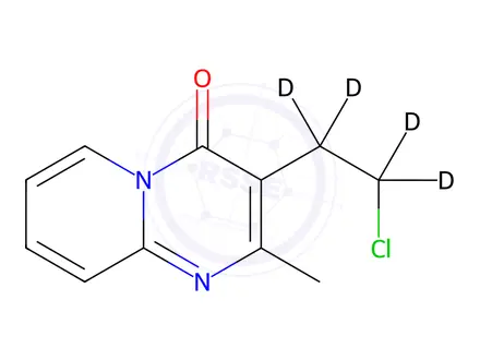 Chemical structure of 3-(2-Chloroethyl-d4)-2-methyl-4H-pyrido[1,2-a]pyrimidin-4-one
