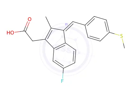 Chemical structure of Sulindac EP Impurity C (Sulindac USP Related Compound C, Sulindac Sulfide)