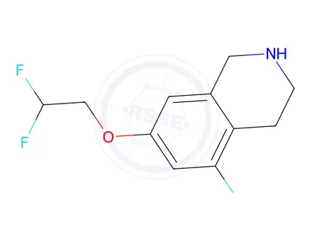 Chemical structure of 7-(2,2-Difluoroethoxy)-5-fluoro-1,2,3,4-tetrahydroisoquinoline