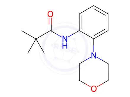 Chemical structure of N-(2-morpholinophenyl)pivalamide