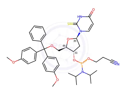 Chemical structure of 2'-Fluoro-2-thio-2'-dU-3'-phosphoramidite