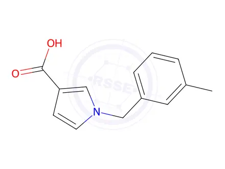 Chemical structure of 1-[(3-methylphenyl)methyl]-1h-pyrrole-3-carboxylic acid