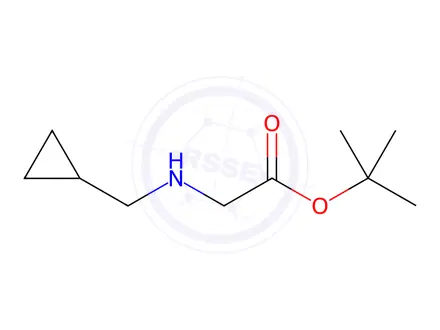 Chemical structure of tert-butyl 2-[(cyclopropylmethyl)amino]acetate